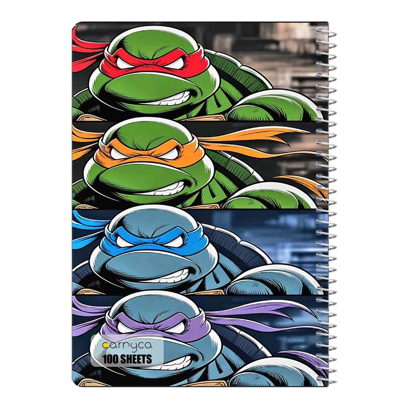 دفتر مشق 100 برگ سیمی کارنیکا طرح لاک پشت های نینجا Teenage Mutant Ninja Turtles کد 94139