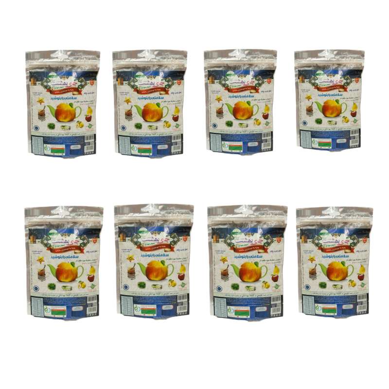 دمنوش میوه ای با طعم لیمو گراس چای بهشت- 200 گرم مجموعه 8 عددی