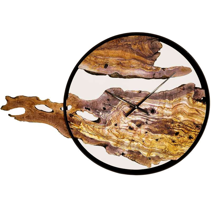 ساعت دیواری مدل روستیک چوبی