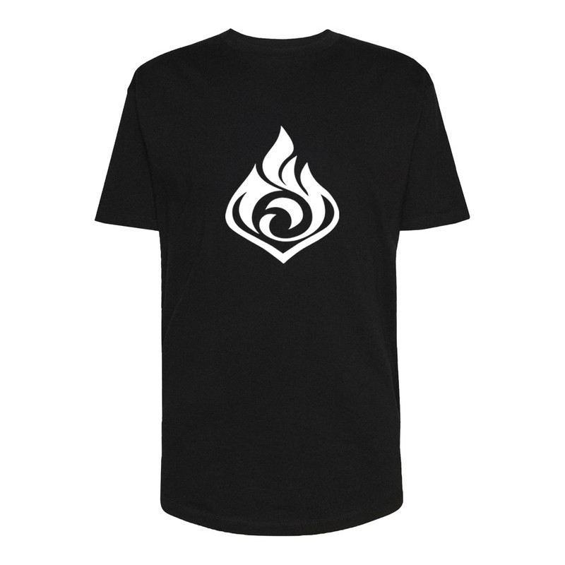 تی شرت لانگ آستین کوتاه مردانه مدل شعله آتش کد Sh122 رنگ مشکی