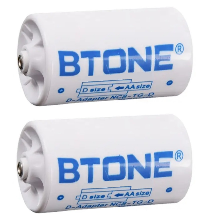 مبدل باتری قلمی به بزرگ مدل AA-D بسته دو عددی