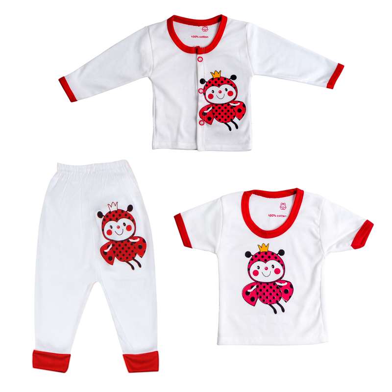 ست 3 تکه لباس نوزادی مدل KFSHD-RD