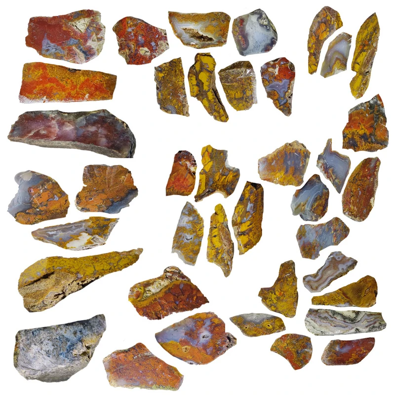 سنگ راف عقیق شجر مدل 5007 مجموعه  40 عددی