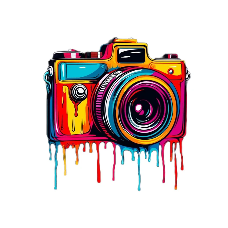 استیکر پارچه و لباس پاد آفرین مدل دوربین عکاسی کد 2294