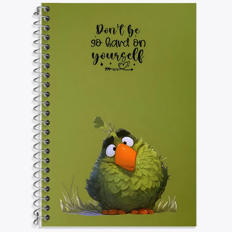 دفتر زبان 50 برگ خندالو مدل سه خط طرح Don't Be Go Hard On Yourself کد F5838