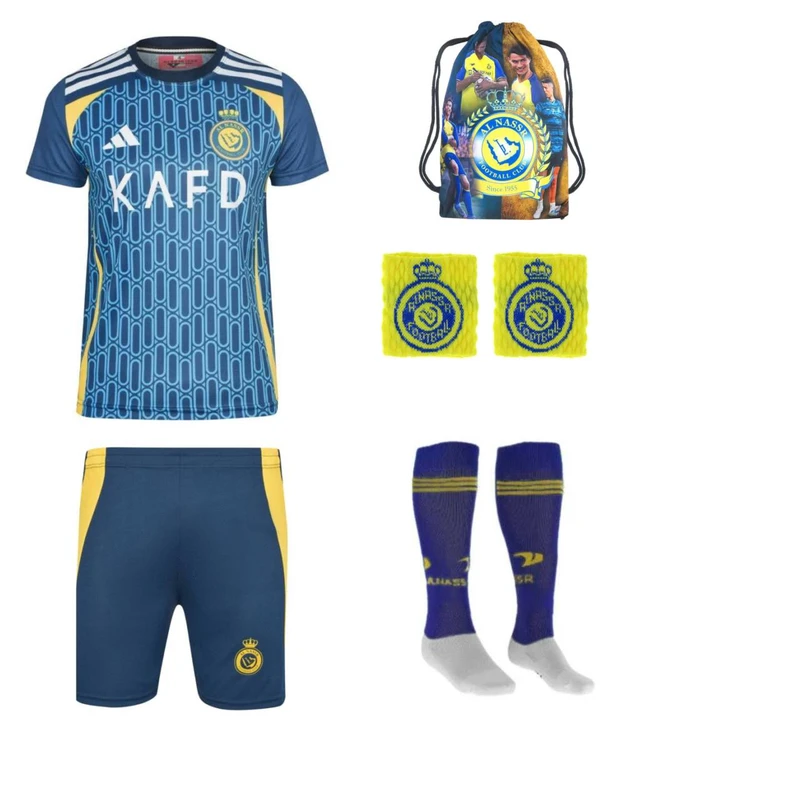 ست 6 تکه لباس ورزشی پسرانه مدل النصر طرح رونالدو کد 2025m