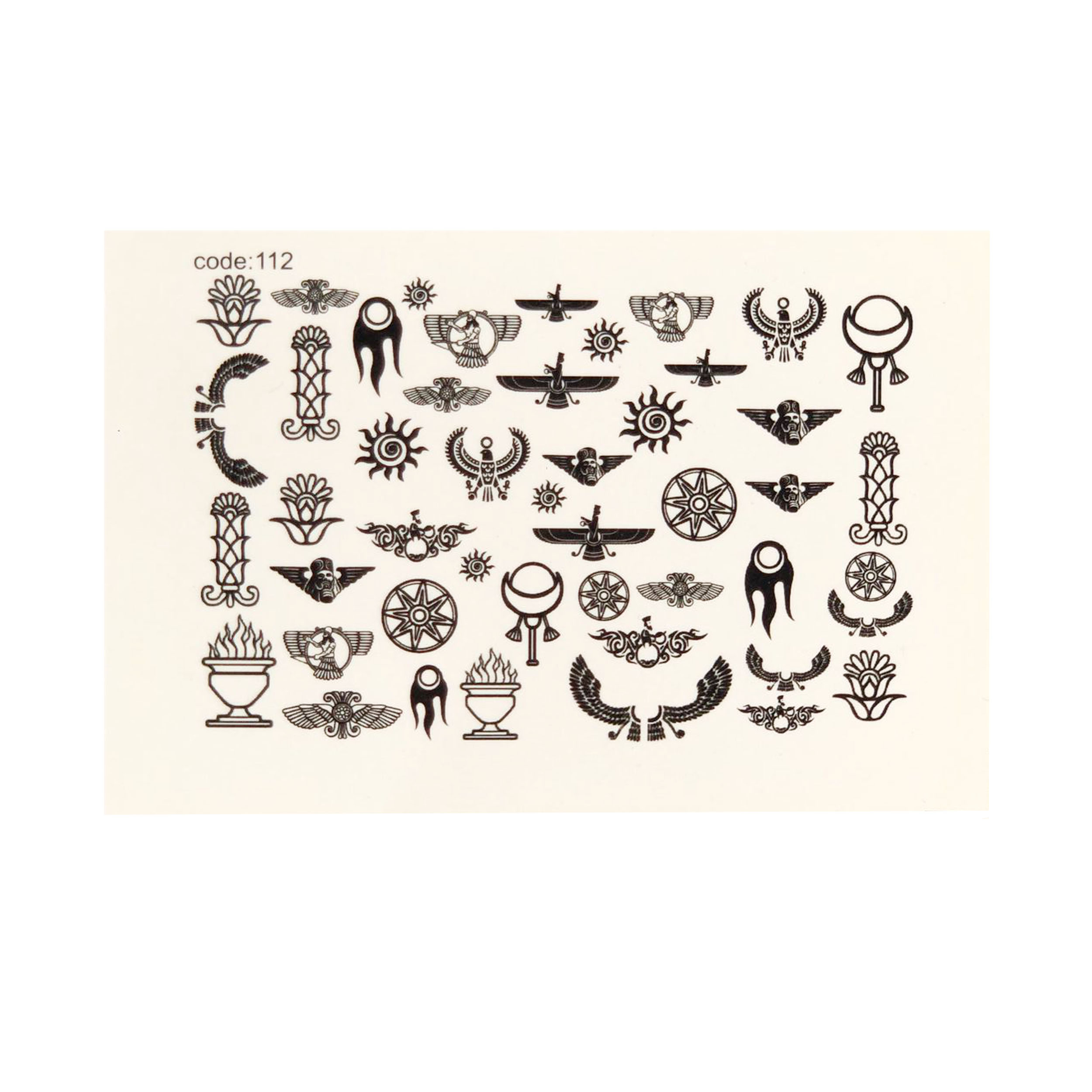 استیکر طراحی ناخن مدل 112