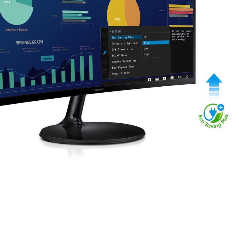 مانیتور خمیده 24 اینچ سامسونگ مدل Essential LS24C360EAMXUE