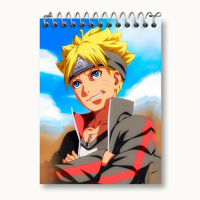 دفتر یادداشت 50 برگ خندالو مدل بوروتو انیمه بوروتو Boruto کد 15760