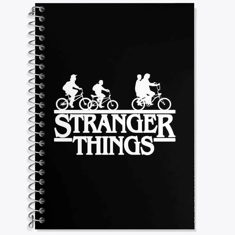 دفتر زبان 50 برگ خندالو مدل دو خط طرح سریال استرنجر تینگز Stranger Things کد 19345