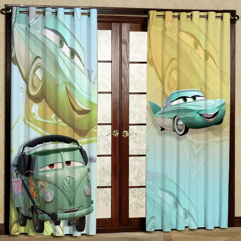 پرده مدل ماشین مخمل پانچی کد 1153L سایز 140x280 سانتی متر