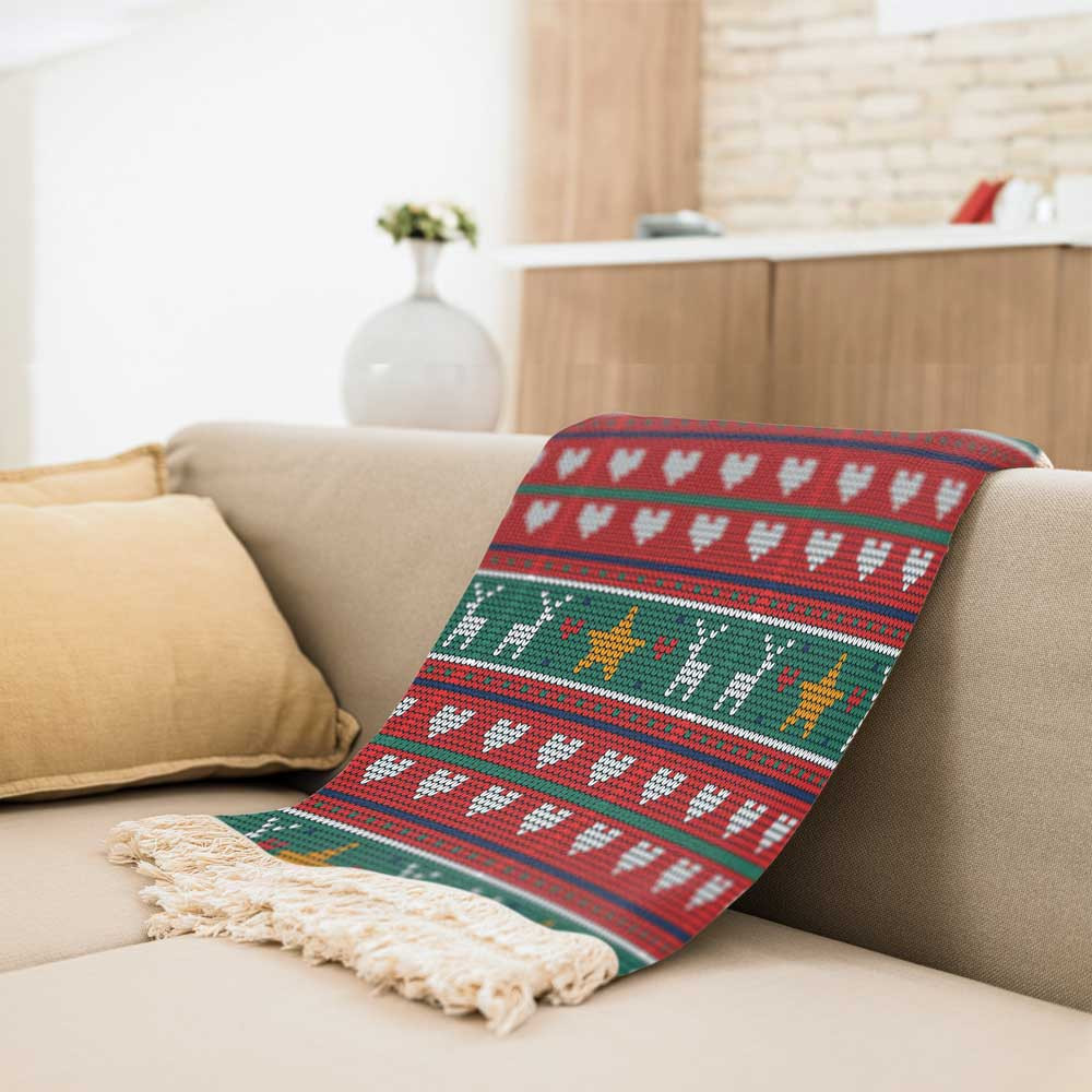 شال مبل مدل جشن کریسمس کد Q1SH1061 سایز 98x180 سانتی متر