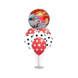 بادکنک سورتک مدل کریسمس کد 08 مجموعه 8 عددی به همراه استند بادکنک