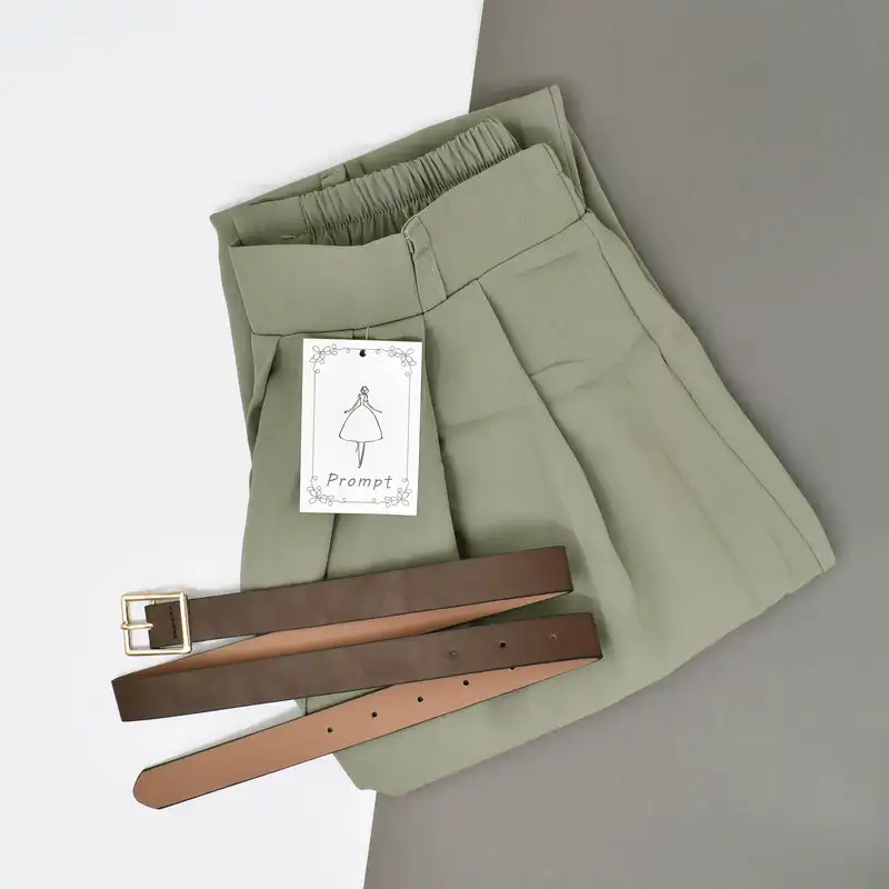 دامن پلیسه‌دار زنانه مدل آیسن کد M5177 رنگ سبز روشن