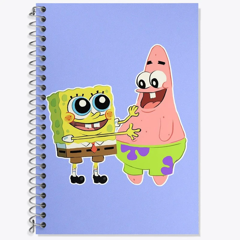 دفتر لغت 50 برگ خندالو مدل باب اسفنجی و پاتریک کد 24708