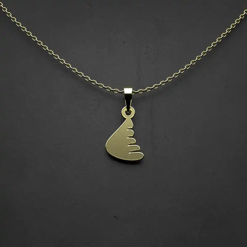 گردنبند طلا 18 عیار زنانه مدوپد مدل پر کد W2-1-1221