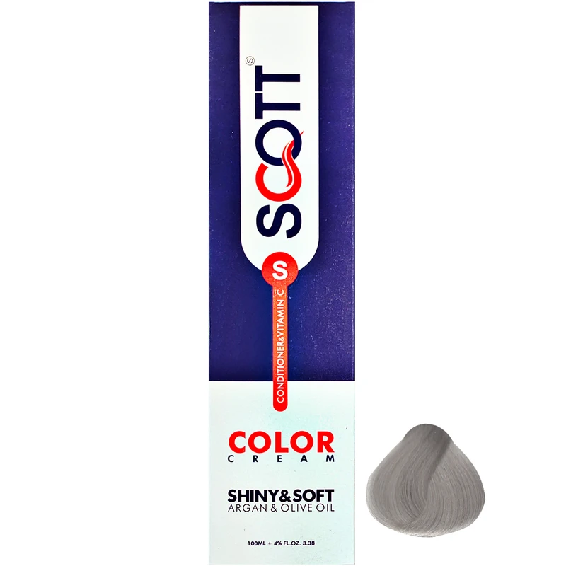 رنگ مو اسکاتس سری Ash شماره A10 حجم 100 میلی لیتر رنگ بلوند خاکستری فوق العاده روشن