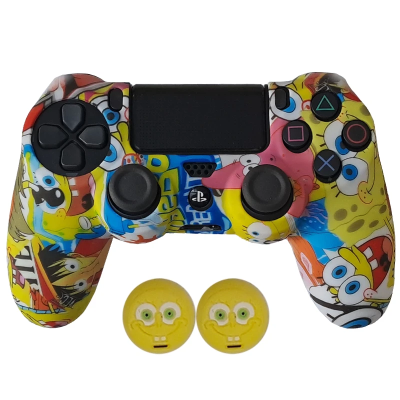 محافظ دسته پلی استیشن ۴ مدل CARTOON PS4-427 به همراه روکش آنالوگ