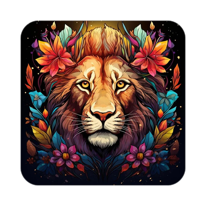 زیر لیوانی کاکتی طرح شیر مدل mp23278