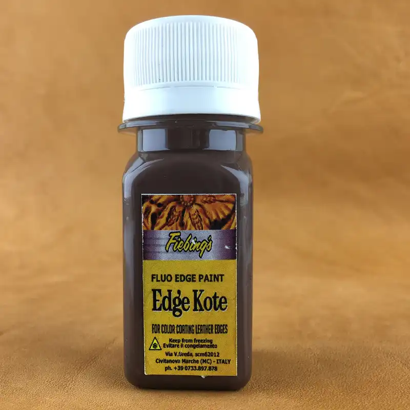 رنگ قهوه ای تیره لبه چرم ادج کوت مدل 20ml حجم 20 میلی لیتر