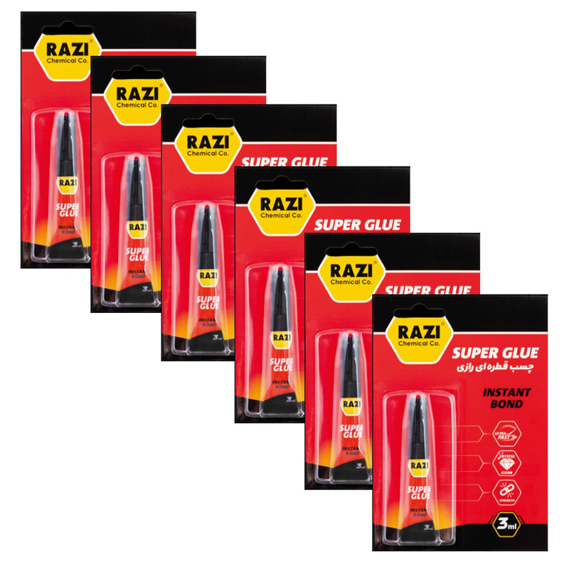 چسب  قطره ای رازی  مدل 106  حجم 3 میلی لیتر  بسته 6 عددی