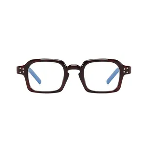 فریم عینک طبی مستطیلی مدل SZ2005 Navy Umber مناسب صورت گرد و بیضی