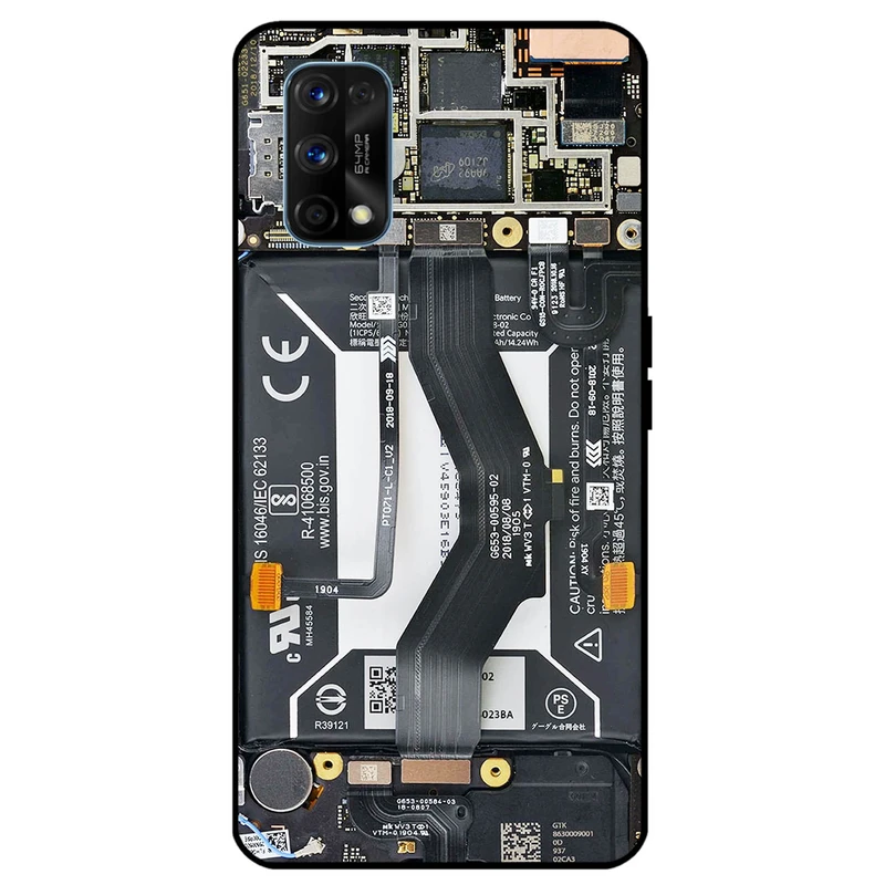 کاور مگافون طرح برد موبایل مدل 8004 مناسب برای گوشی موبایل ریلمی 7 5G / V5    