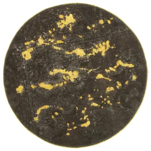 فرش دستبافت رنگ شده یک متری طرح وینتیج کد 537235