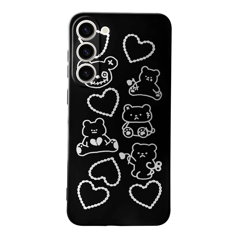 کاور قاب گارد طرح خرس و قلب کد f8868 مناسب برای گوشی موبایل سامسونگ Galaxy S23 Plus
