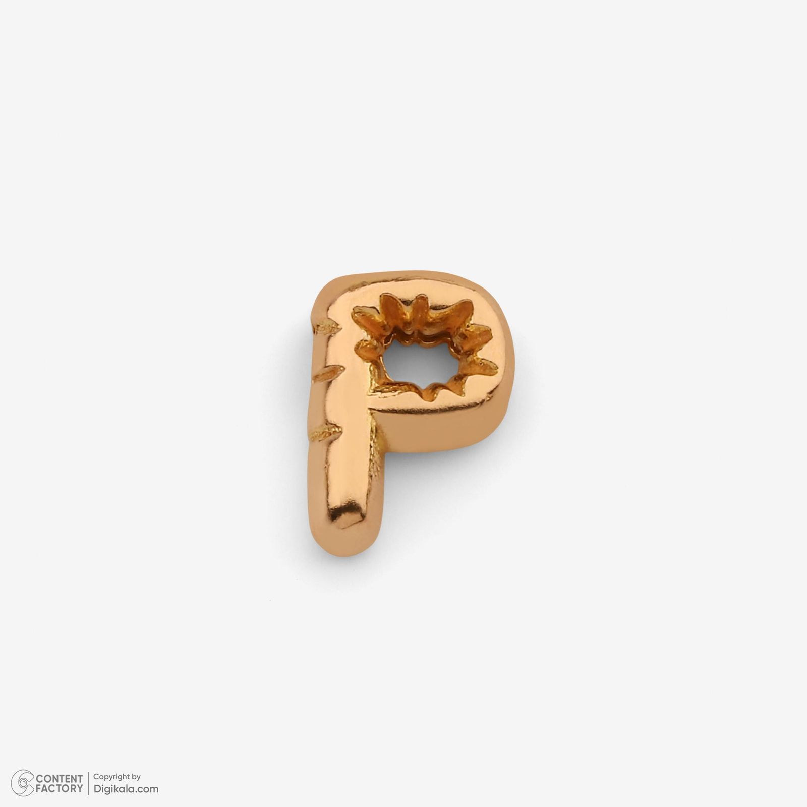 آویز گردنبند طلا 18 عیار زنانه حافا گلد طرح P کد a017 -  - 2