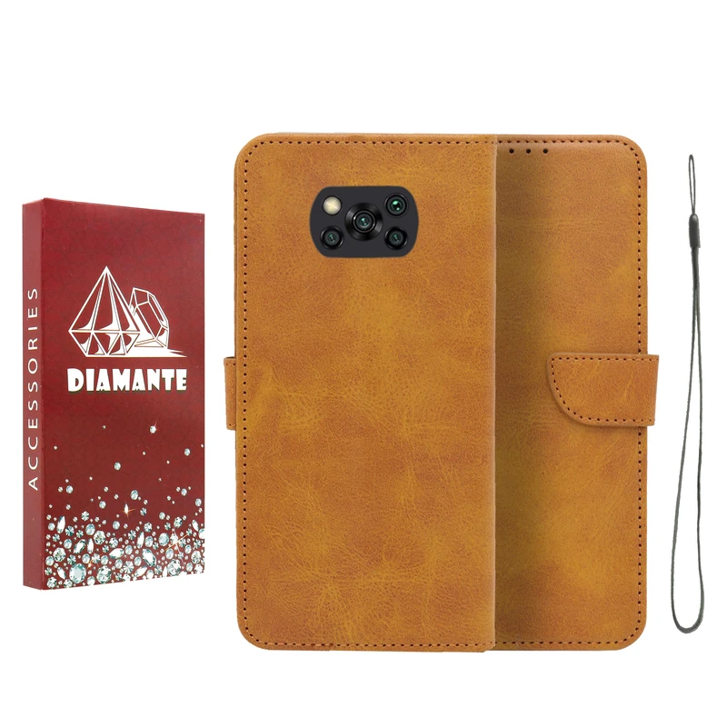 کیف کلاسوری دیامانته مدل Bandaviz Rd مناسب برای گوشی موبایل شیائومی Poco X3 Pro / X3 NFC به همراه بند آویز