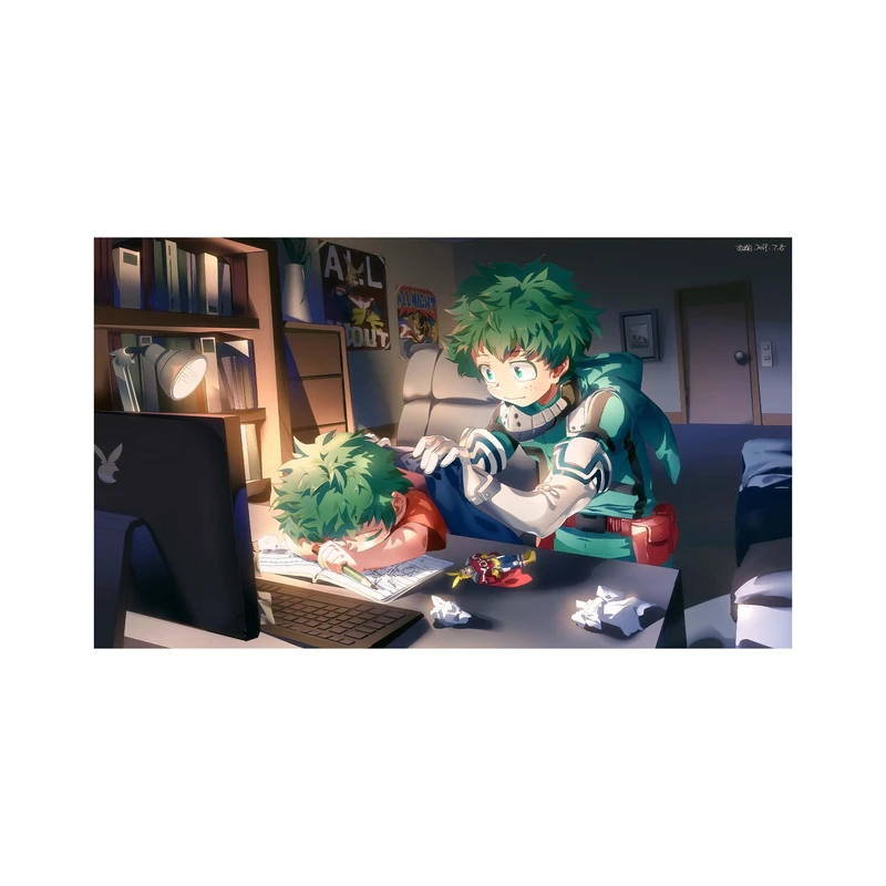 استیکر لپ تاپ و موبایل مدل انیمه طرح مدرسه قهرمانانه من ایزوکو میدوریا My Hero Academia Izuku Midoriya کد 3490