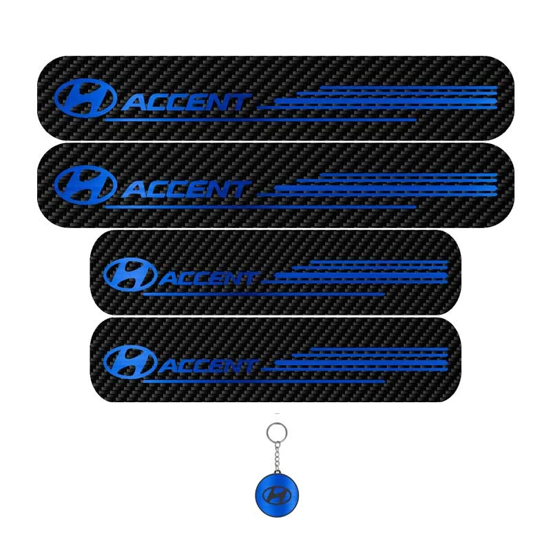 برچسب پارکابی خودرو لندمون کد LC049 MB مناسب برای هیوندای اکسنت مجموعه 4 عددی به همراه جاکلیدی
