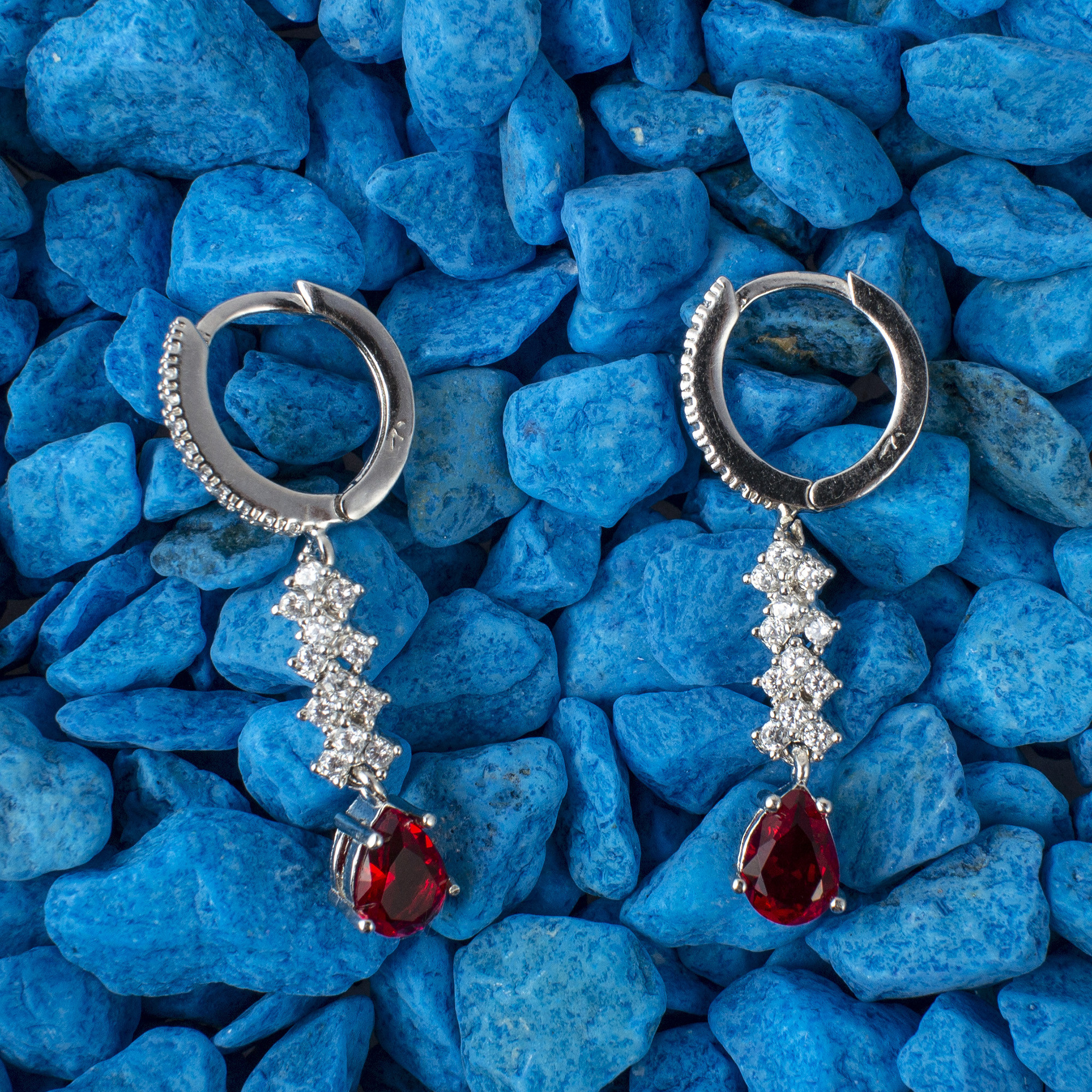 نیم ست نقره زنانه مدل یاقوت MRJ2530 نیم ست نقره زنانه مدل یاقوت MRJ2530