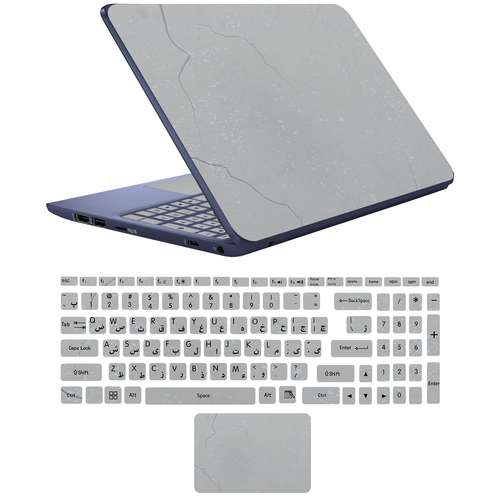  استیکر لپ تاپ مدل stone 11 مناسب برای لپ تاپ 17 اینچی به همراه برچسب حروف فارسی کیبورد