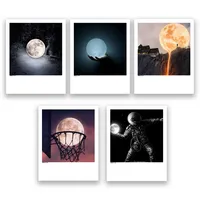 آویز تزیینی عرش مدل فانتزی منظره ماه کد Asa877 مجموعه پنج عددی