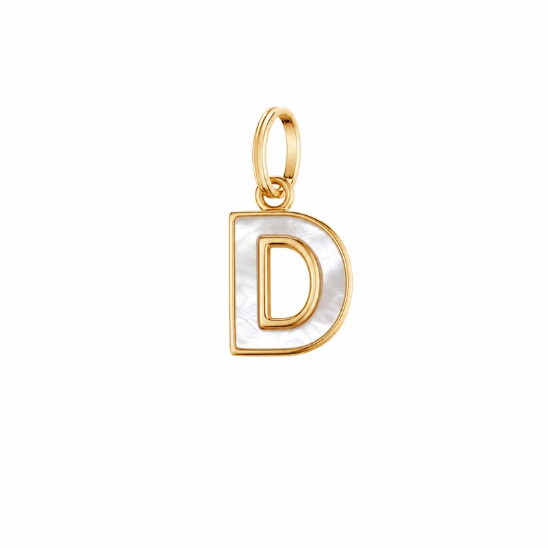 آویز گردنبند طلا 18 عیار زنانه مان گالری طرح حرف D کد MD01-0026400