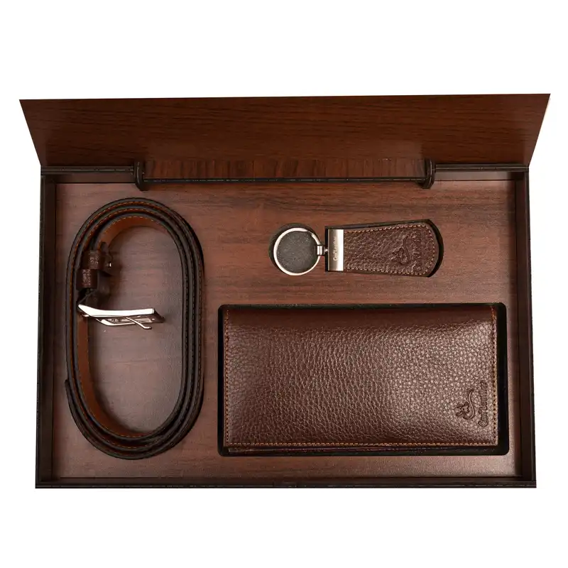 ست هدیه مردانه چرم کن ا مدل S-156