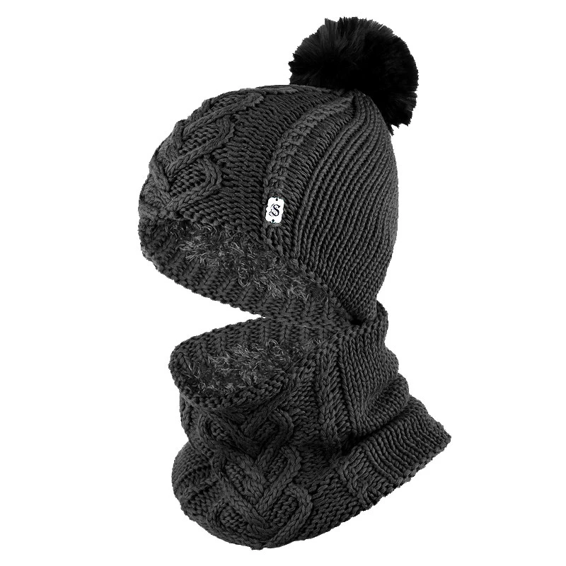 ست کلاه و شال گردن سام مدل داخل خز کد 562