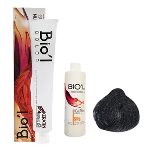 کیت رنگ مو بیول سری ASH شماره 1.1 حجم 100 میلی لیتر رنگ مشکی پرکلاغی