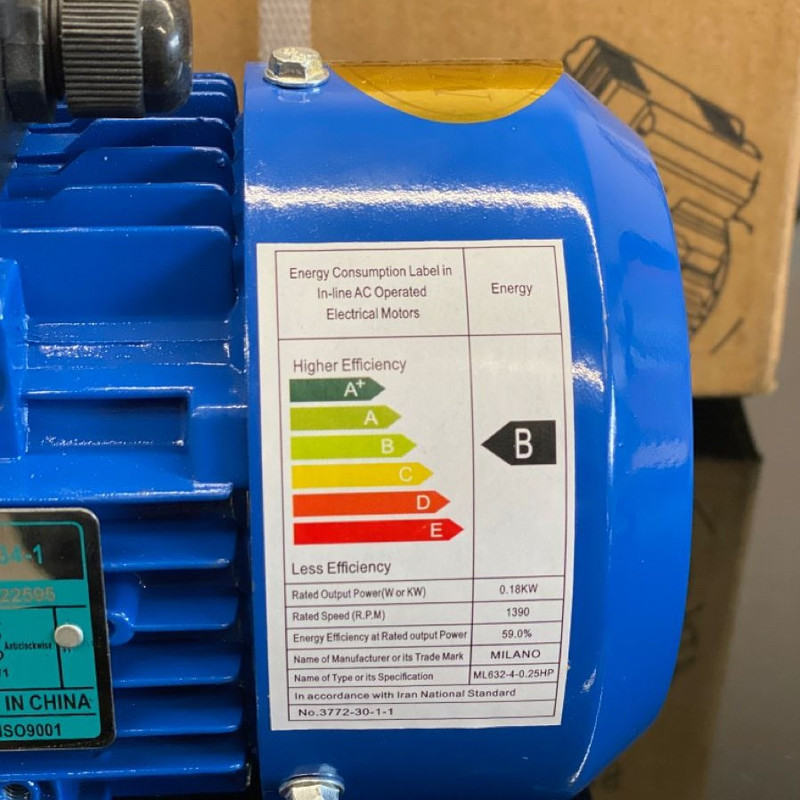 الکتروموتور صنعتی میلانو مدل ML632 با ظرفیت 0.18 کیلووات