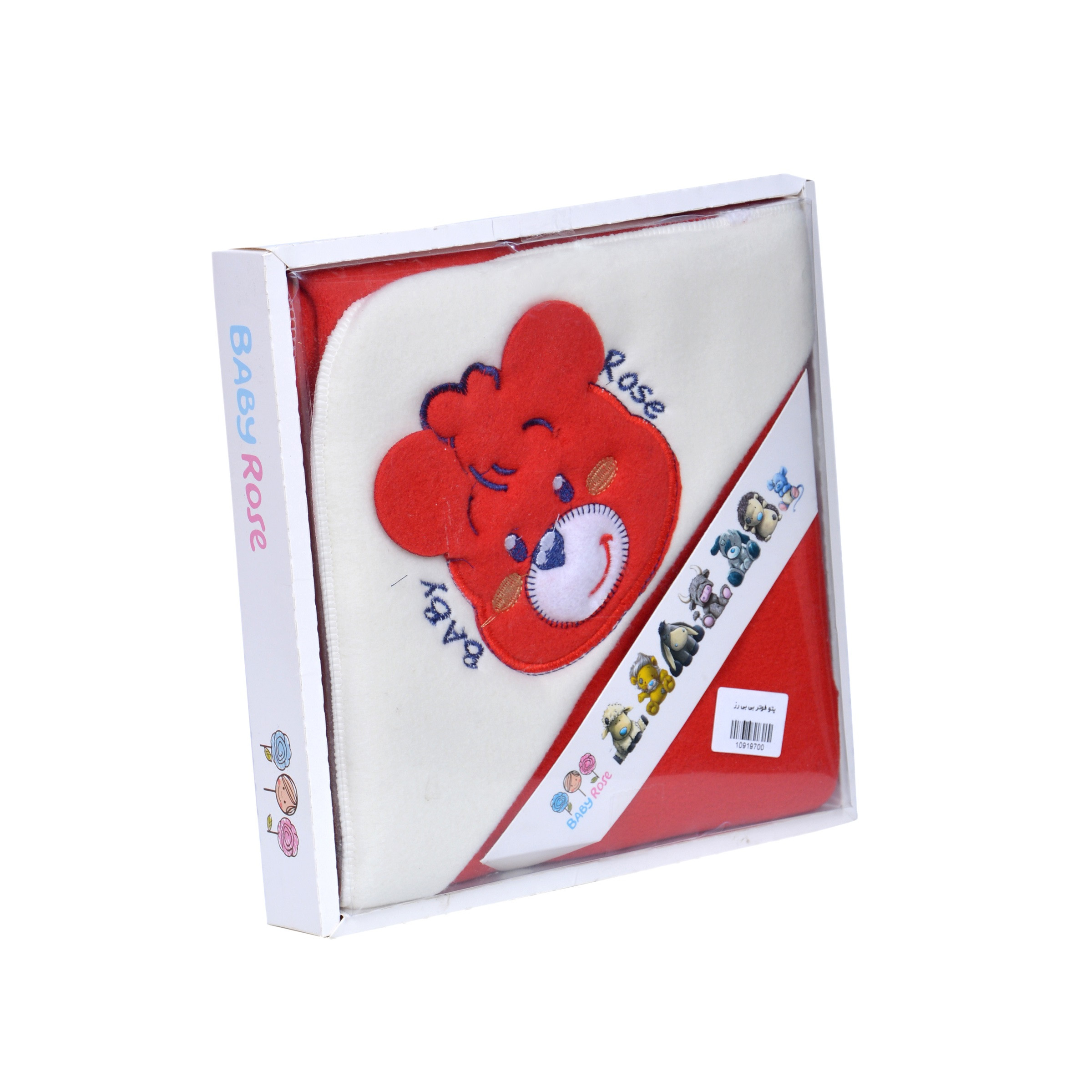 پتو نوزادی بیبی رز مدل خرس مهربان سایز 77x74 سانتی متر