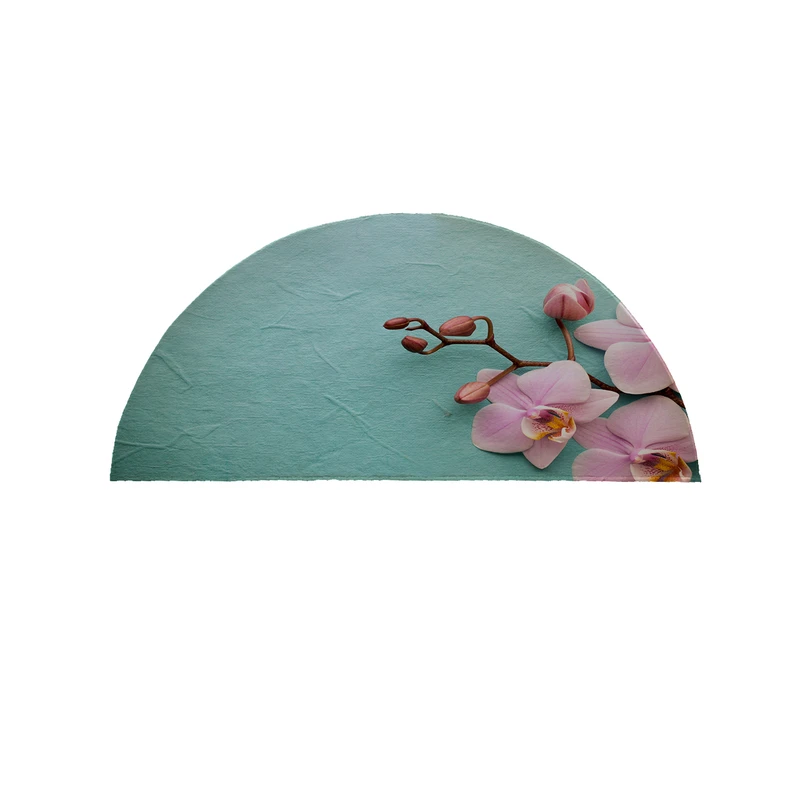  پادری مدل نیم دایره طرح گل کد 5253 سایز 90×45 سانتی متر