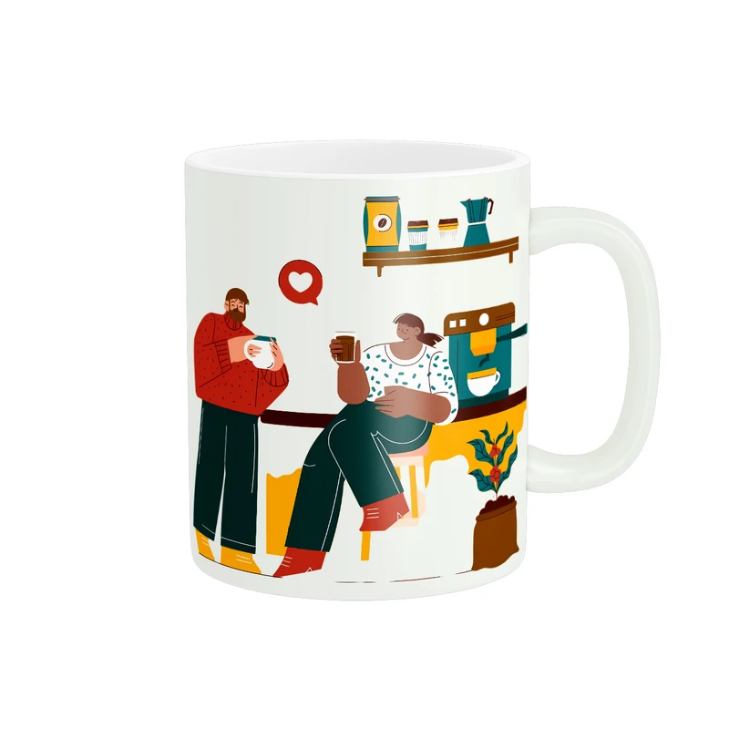 ماگ پادآفرین مدل عشق طرح قهوه کد PM243