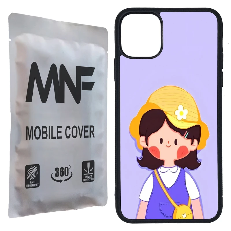کاور ام ان اف طرح نقاشی دختر کد P-102 مناسب برای گوشی موبایل اپل iPhone 11 Pro Max
