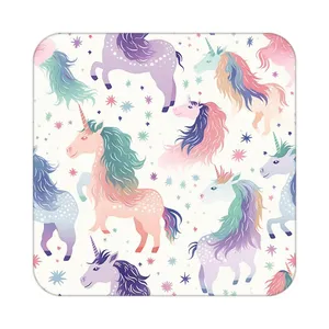 زیر لیوانی کاکتی طرح اسب تک شاخ و یونیکورن مدل mp31940