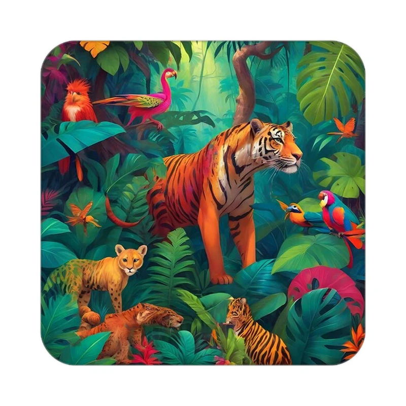 زیر لیوانی کاکتی طرح حیوانات رنگی مدل mp26475