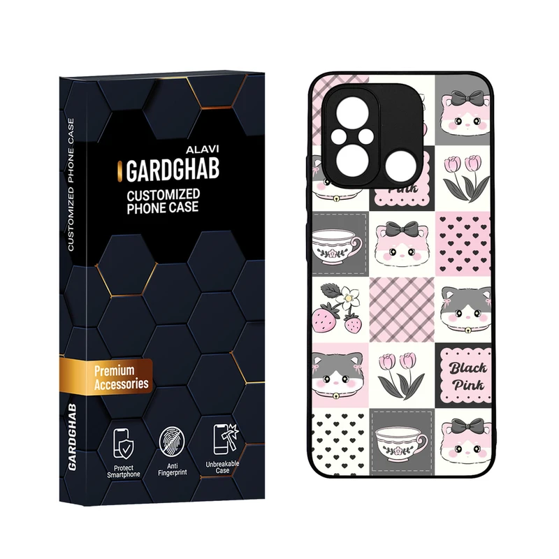 کاور گارد قاب مدل دورژله ای دخترانه مناسب برای گوشی موبایل شیائومی Poco C55 / Redmi 12c