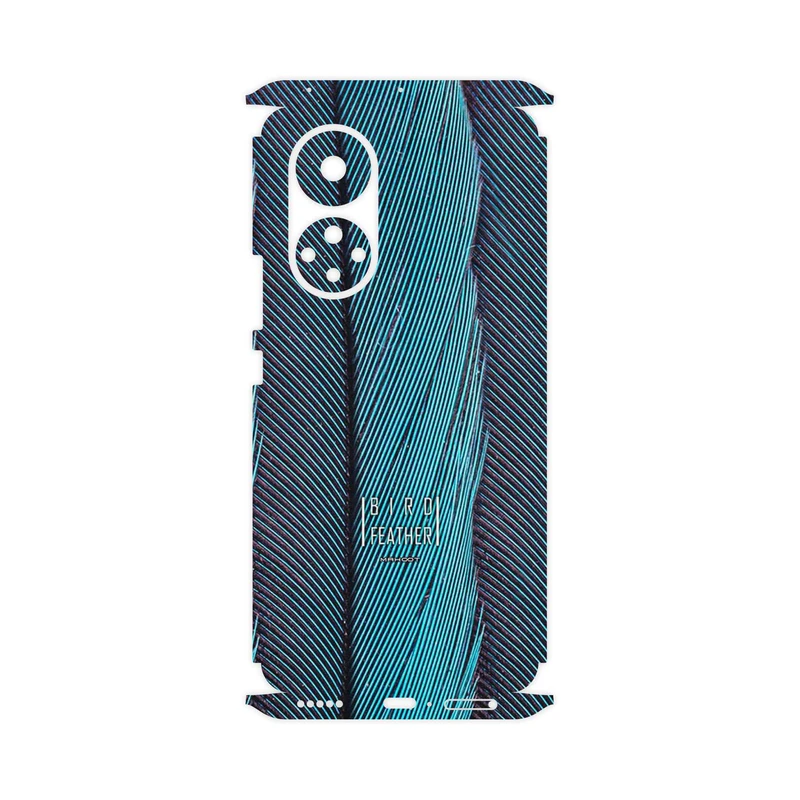 برچسب پوششی ماهوت مدل Turquoise feathers-FullSkin مناسب برای گوشی موبایل آنر 50