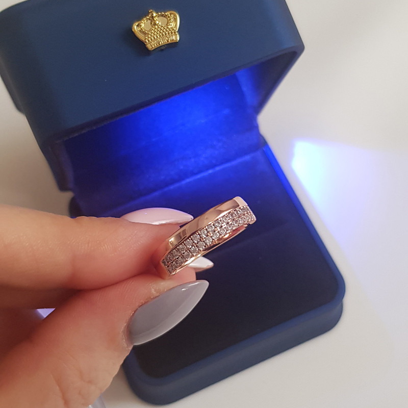 انگشتر زنانه ژوپینگ مدل نگینی آینه ای 445 انگشتر زنانه ژوپینگ مدل نگینی آینه ای 445